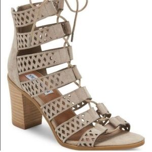 Steve Madden Leather Delphine Block Heel Sandals
